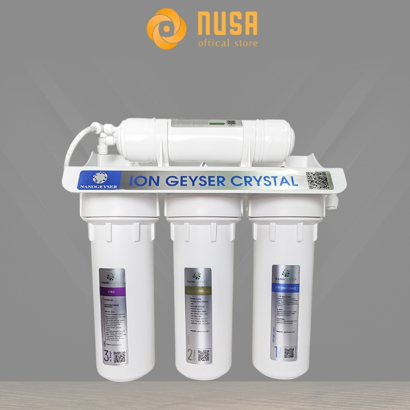 Bộ tiền lọc ion kiềm - ION GEYSER CRYSTAL Hàng chính hãng, Bảo hành 1 đổi 1, tiền xử lý cho lọc nước kiềm