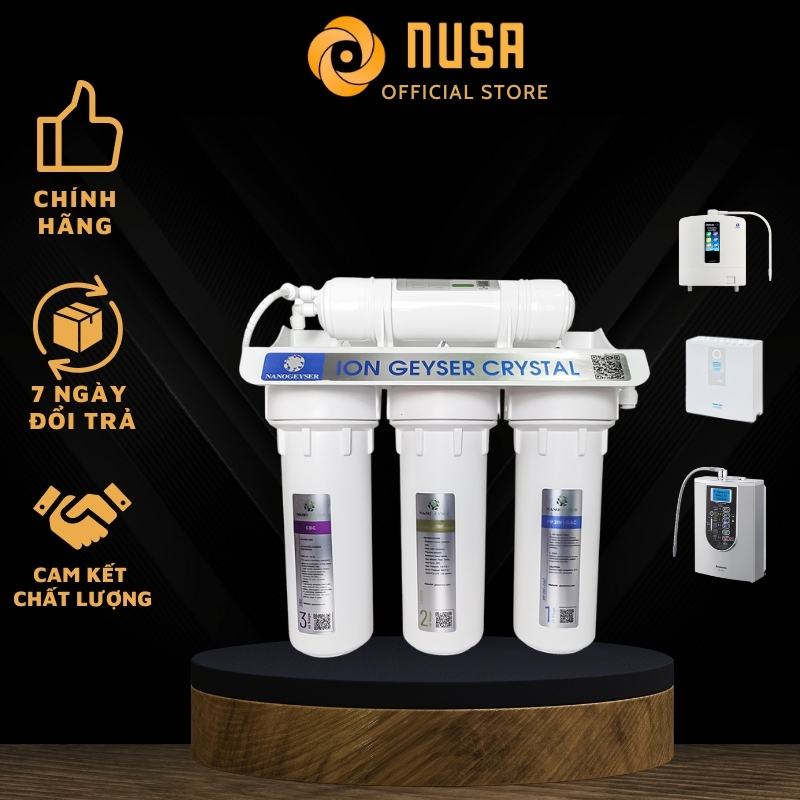 Bộ tiền lọc ion kiềm - ION GEYSER CRYSTAL Hàng chính hãng, Bảo hành 1 đổi 1, tiền xử lý cho lọc nước kiềm