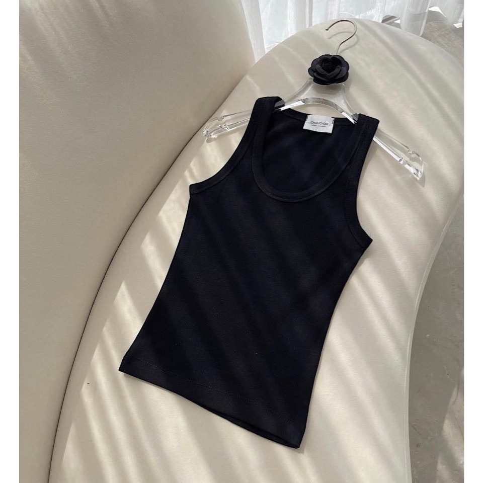 Áo ba lỗ khoét vai dáng tanktop nữ