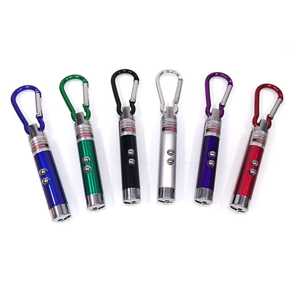 Đèn pin mini đa năng vỏ nhôm móc khóa 3in1: đèn led, đèn laser laze đỏ trợ giảng thuyết trình, đèn tia tím soi tiền giả