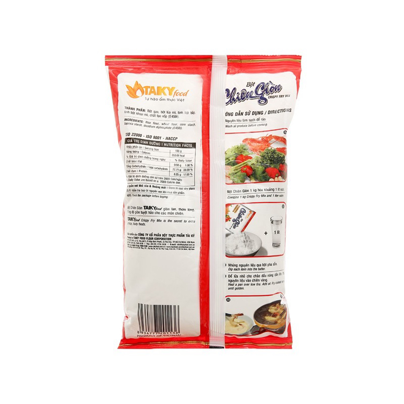 BỘT CHIÊN GIÒN TÀI KÝ đỏ - gói 1kg