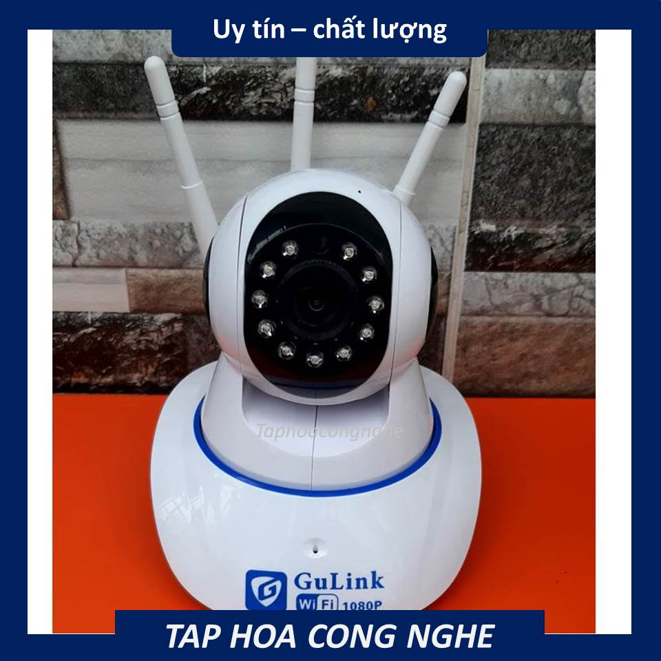 CAMERA IP WIFI GULINK 3 râu xoay 360 độ không cổng LAN- ĐÀM THOẠI 2 CHIỀU- HỖ TRỢ XEM ĐEM HỒNG NGOẠI -BẢO HÀNH 12 THÁNG