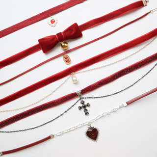 BST Choker tông màu đỏ quyễn rũ nồng cháy A-CK19-24