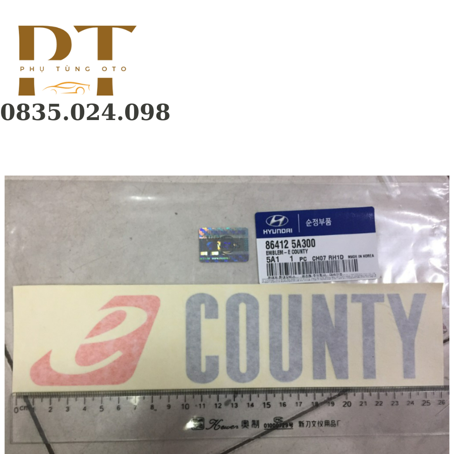 Tem giấy trang trí Chữ Ecounty, INTERCOOLER + 6.5% phí sàn