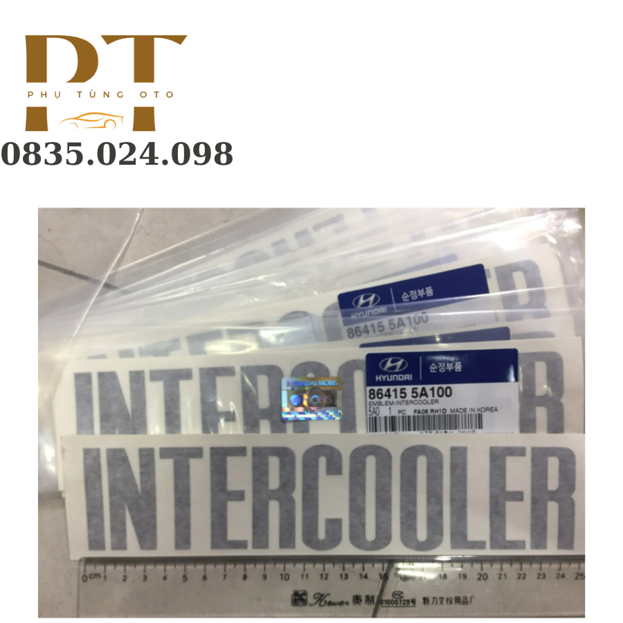 Tem giấy trang trí Chữ Ecounty, INTERCOOLER + 6.5% phí sàn