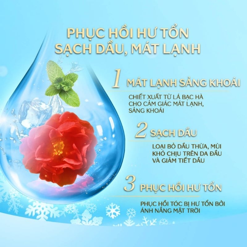 Bộ đôi gội xả sạch dầu mát lạnh Tsubaki Premium Cool Set 490ml/chai