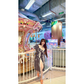 ĐẦM JEAN VIỂN REN XẺ