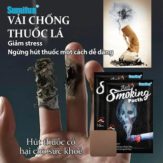 10 chiếc Thuốc cai thuốc lá Loại bỏ nicotin Bỏ thuốc lá Miếng dán cai thuốc lá Chống lo âu