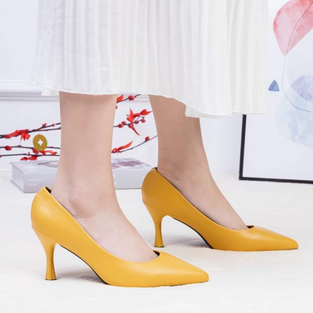 Giày Cao Gót 7cm Basic Mũi Nhọn Êm Chân X457