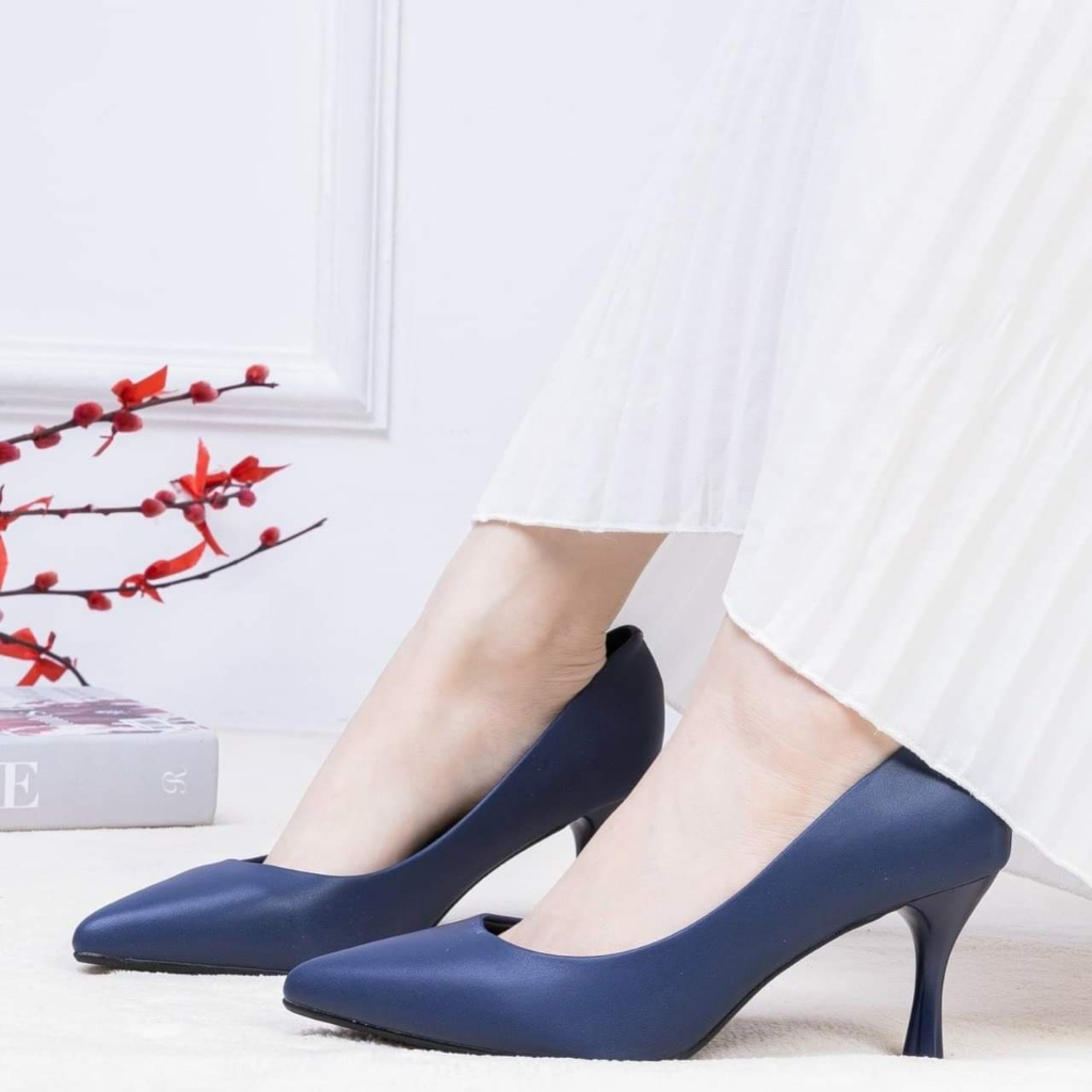 Giày Cao Gót 7cm Basic Mũi Nhọn Êm Chân X457