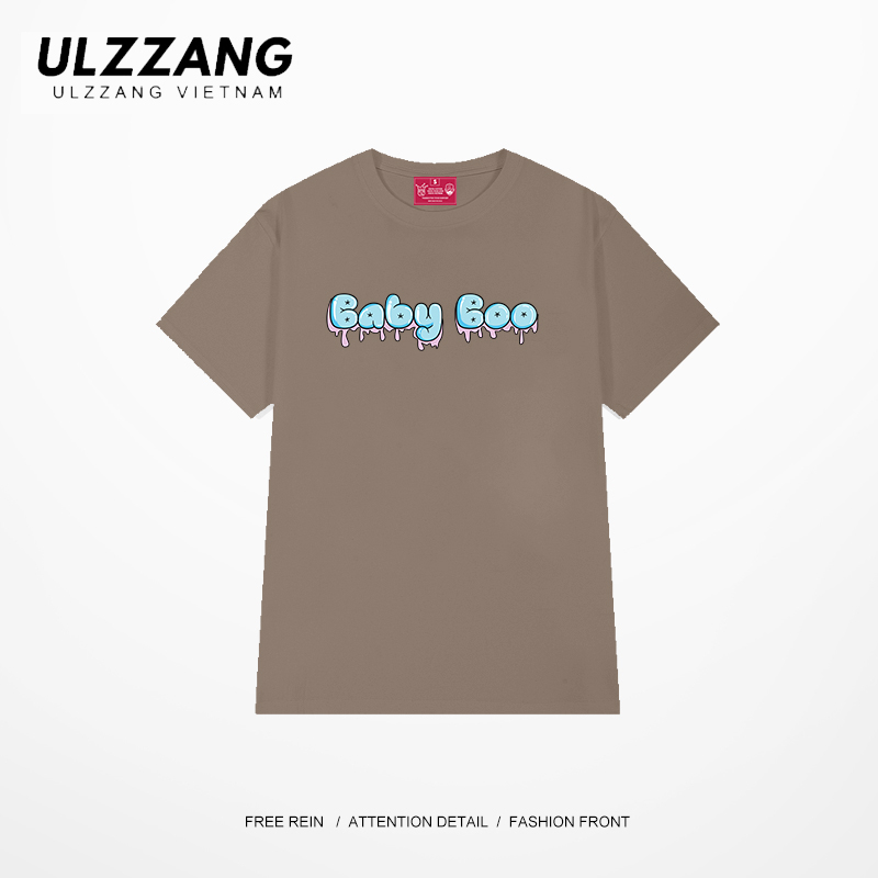 Áo thun unisex local brand ULZZ ulzzang form dáng rộng tay lỡ in hình baby boo