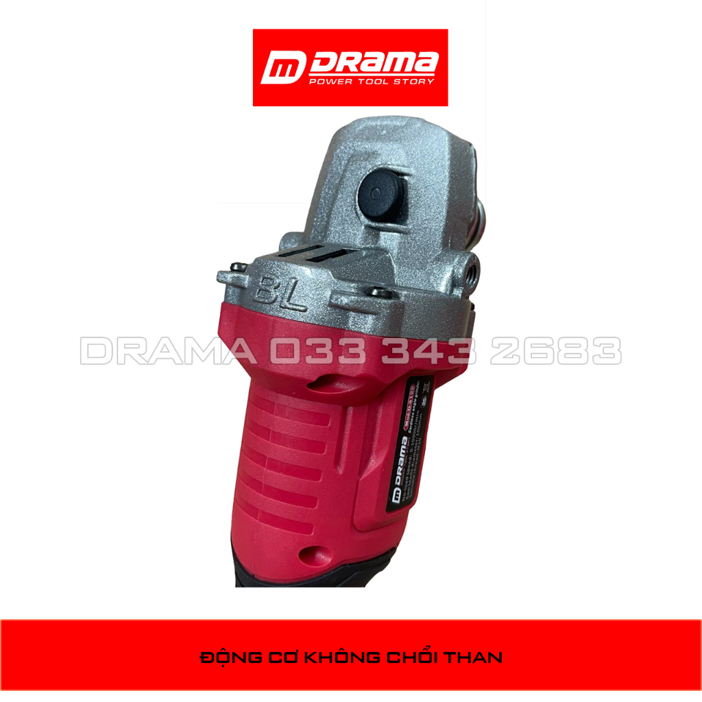 Thân máy mài pin DRAMA D5122, Không Chổi Than, Chân phổ thông 4cm TẶNG PHỤ KIỆN