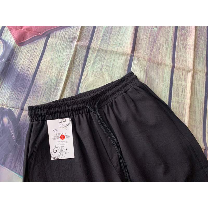 Quần dài đũi nam cạp chun thoải mái, chất đũi xước mát, from slim