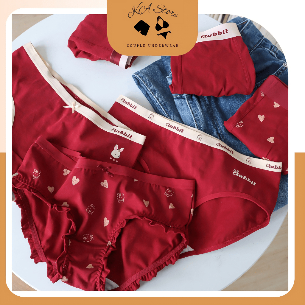 Quần Lót Đôi Nam Nữ- Cặp Đôi Dễ Thương Có Lớp Kháng Khuẩn Cao Cấp K01 KASTORE