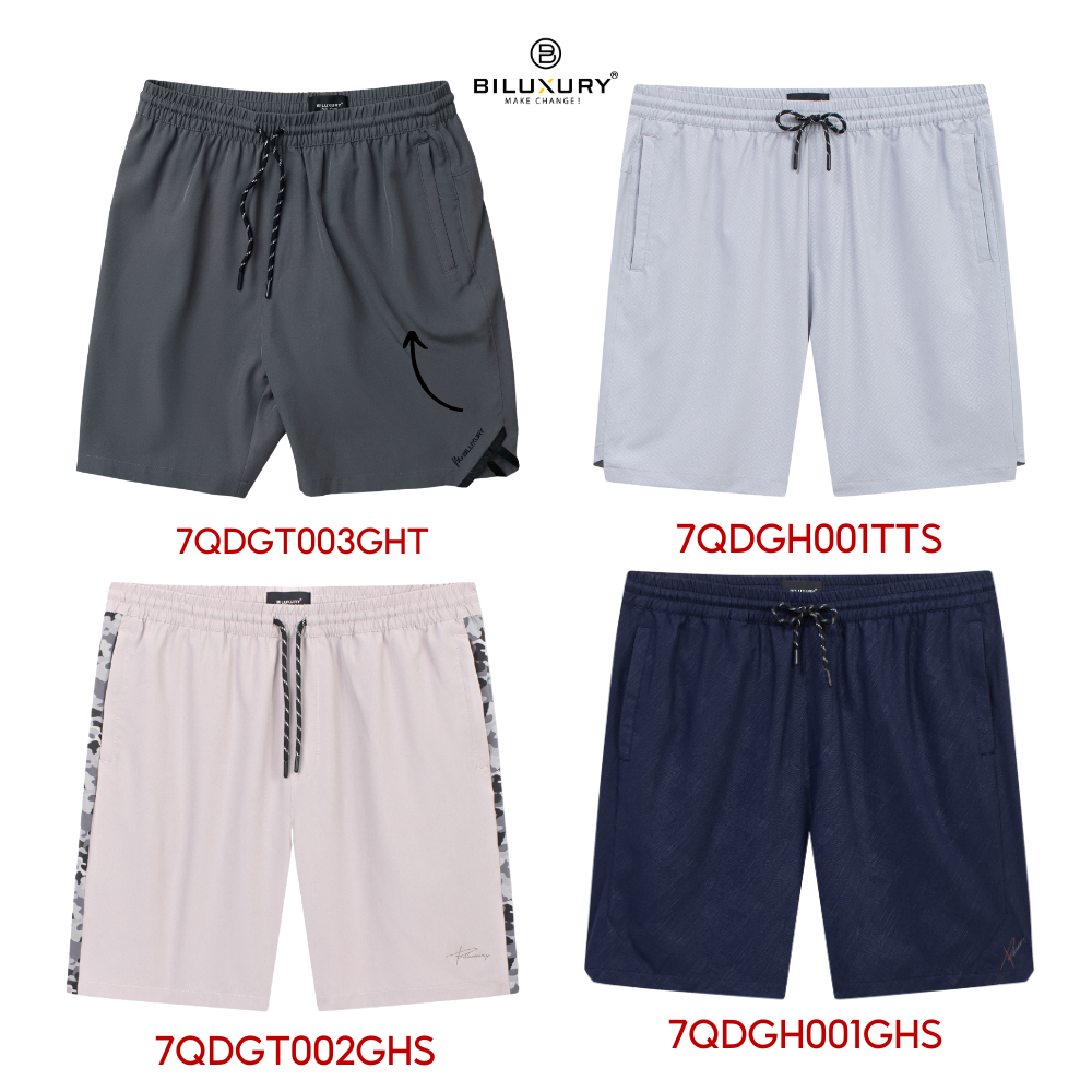 Combo 2 Quần Short Gió T2  6QDGT003 Biluxury Vải Thoáng Mát Không Nhăn Có Túi Tiện Lợi