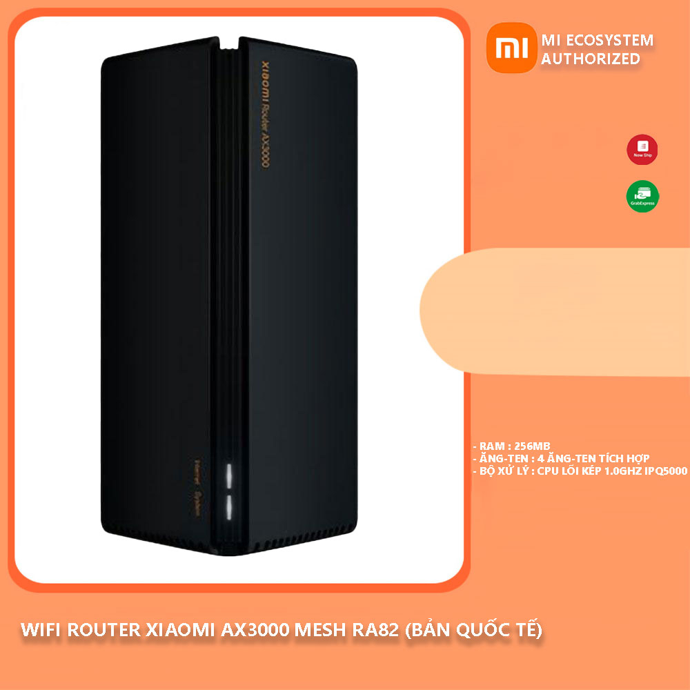 Bộ phát Wifi router Xiaomi AX3000 Mesh RA82 (Bản quốc tế)/ RA80 (Bản nội địa) - Shop MI Ecosystem Authorized