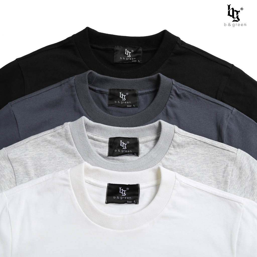 Áo thun nam B&Green co giãn thoải mái, thấm hút mồ hôi, cổ tròn thêu logo