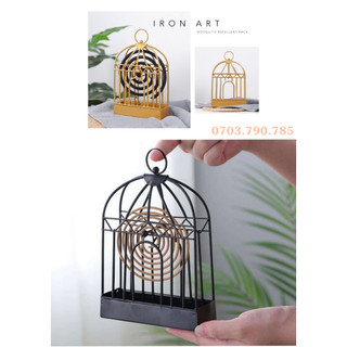 Lồng sắt đốt nhang muỗi có móc treo