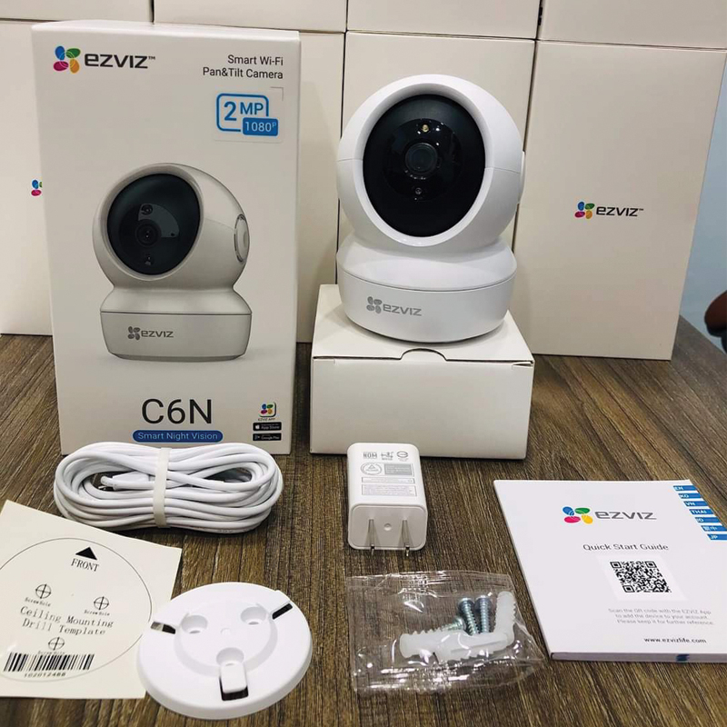 Camera wifi không dây Ezviz C6N 2M 1080P, 4M 2K quay quét 360 độ đàm thoại 2 chiều loa to bảo hành 2 năm | BigBuy360 - bigbuy360.vn