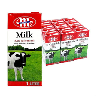 (Date: T6.2026)Thùng 12 hộp sữa tươi tiệt trùng nguyên kem không đường Mlekovita Ba Lan