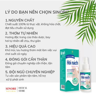 Xịt khử mùi hôi nách Sinori