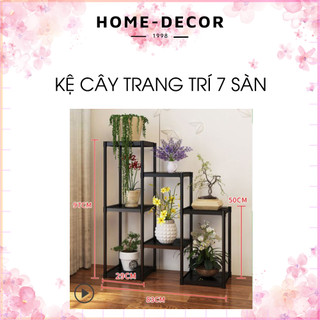 Vách/kệ ngăn trang trí nhựa 7 ngăn 29x83x97