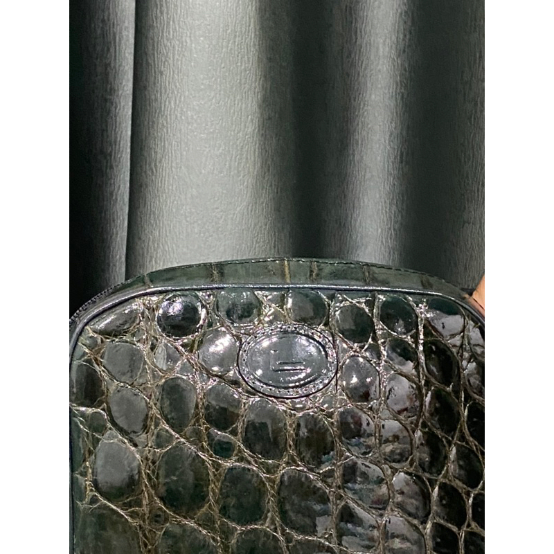 Túi si hiệu LANCEL của Pháp da cá sấu bóng kính thật