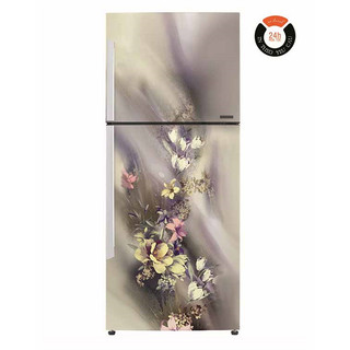 Decal dán tủ lạnh hoa vẽ tự do - decal trang trí nội thất