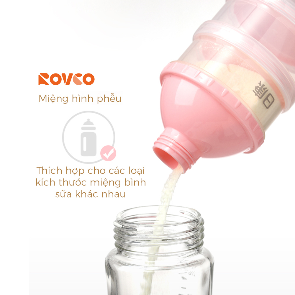 Hộp Đựng Sữa ROVCO RK-3615 3 Tầng Nhựa PPSU