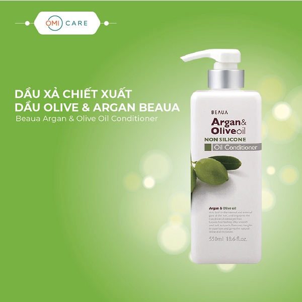 Bộ Dầu Gội Và Xả Chiết Xuất Dầu Olive Beaua Nhật Bản (550ml/Chai)