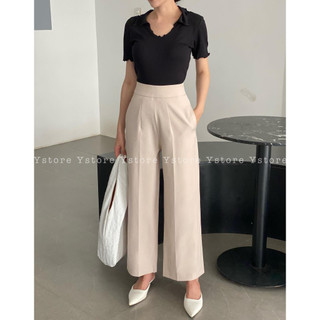 Áo thun nữ trơn ôm, áo thun croptop khoét cổ áo thun gân se lai bigsize 45-75kg YSTORE
