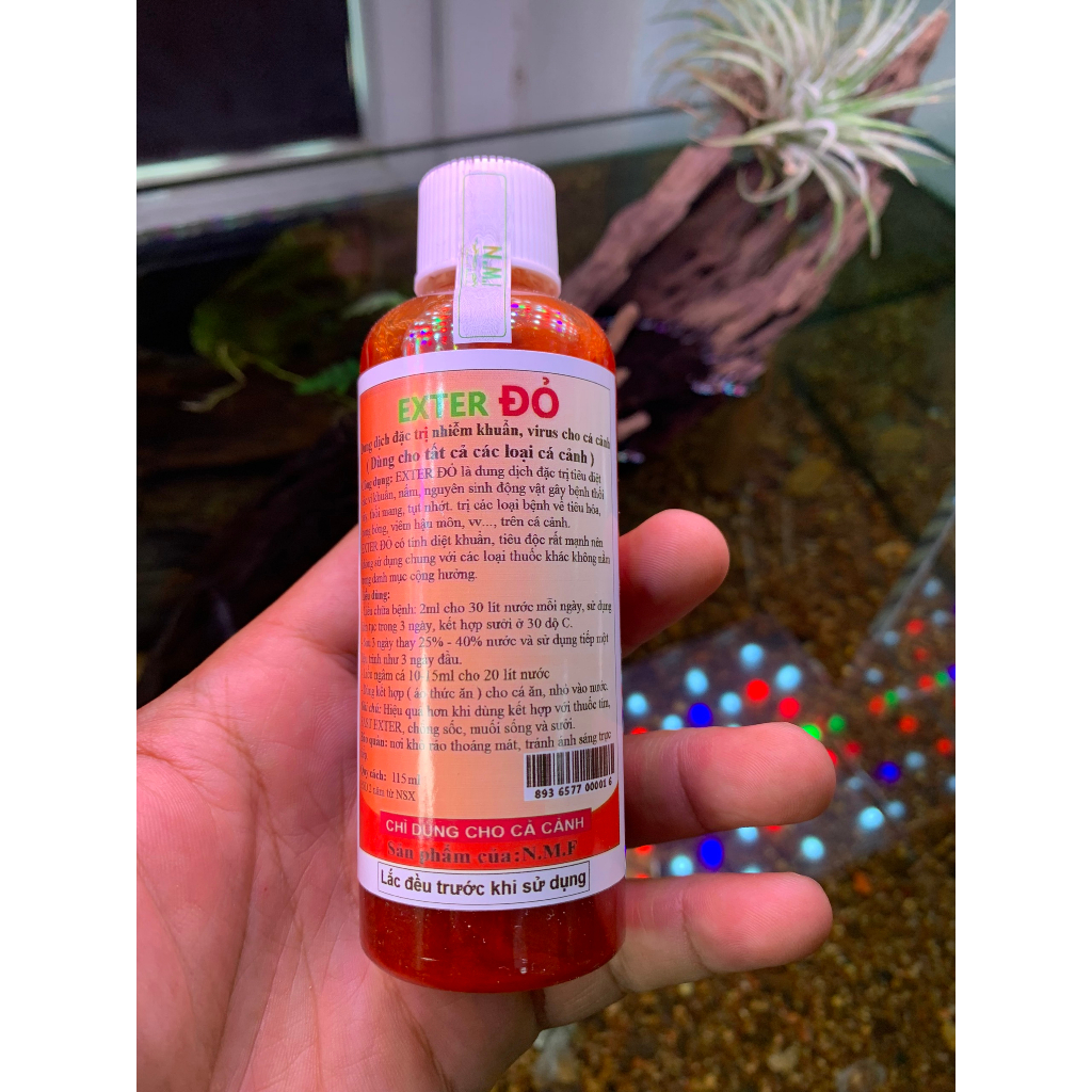 Exter Đỏ ngăn ngừa và hỗ trợ điều trị bệnh cho cá cảnh chai 115ml 4.9 37 Đánh Giá 137 Đã Bán