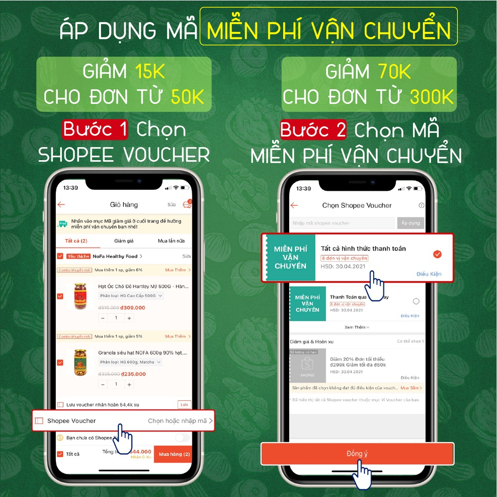 Bánh rong biển kẹp hạt dinh dưỡng Nofa Healthy Food thơm ngon giòn rụm Hộp 8 bánh 200gr
