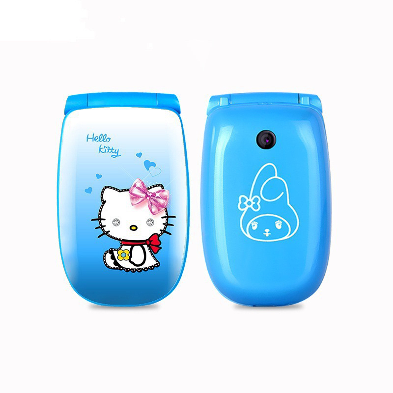 Điện thoại nắp gập Hello Kitty mini cho bé đi học