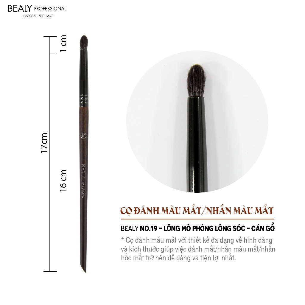 Cọ Phủ Phấn Mắt Nhỏ/ Highlight Mắt Bealy LT26C- NO.19