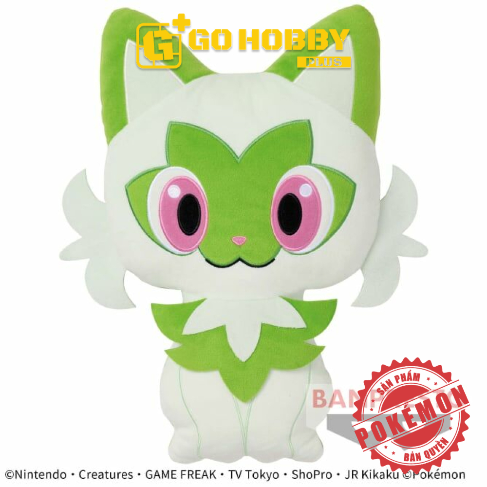 BANPRESTO | Gối tựa lưng Nyaoha | POKÉMON SUPER BIG PLUSH CUSHION～SPRIGATITO～