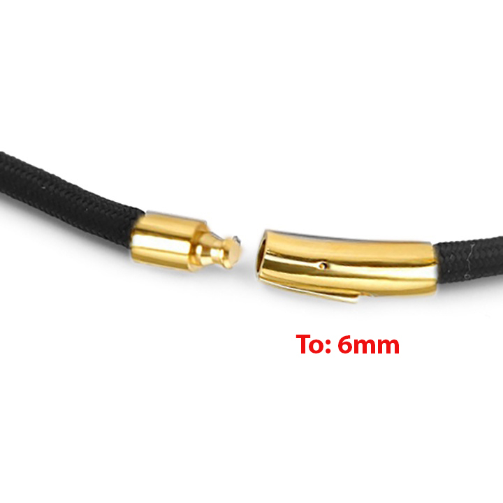 Dây chuyền dù thái cao cấp loại to 6ly bọc khoen ngấn mạ vàng sang trọng đẳng cấp, thể hiên phong độ lịch lãm