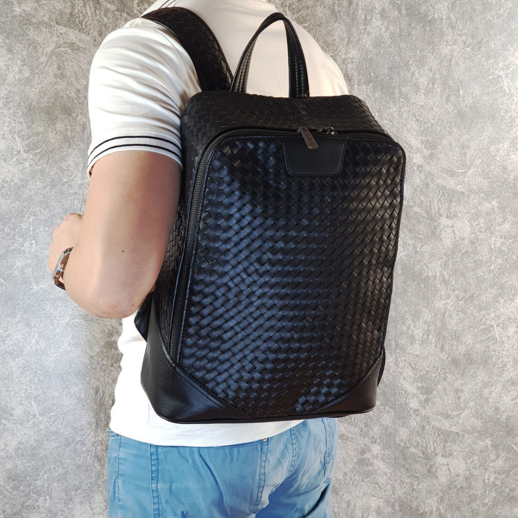 [Da thật] Balo da bò nam nữ da bò thật; Ba lô da nam BP404 (Đen) - 100% da bò thật, BH 3 năm | BigBuy360 - bigbuy360.vn