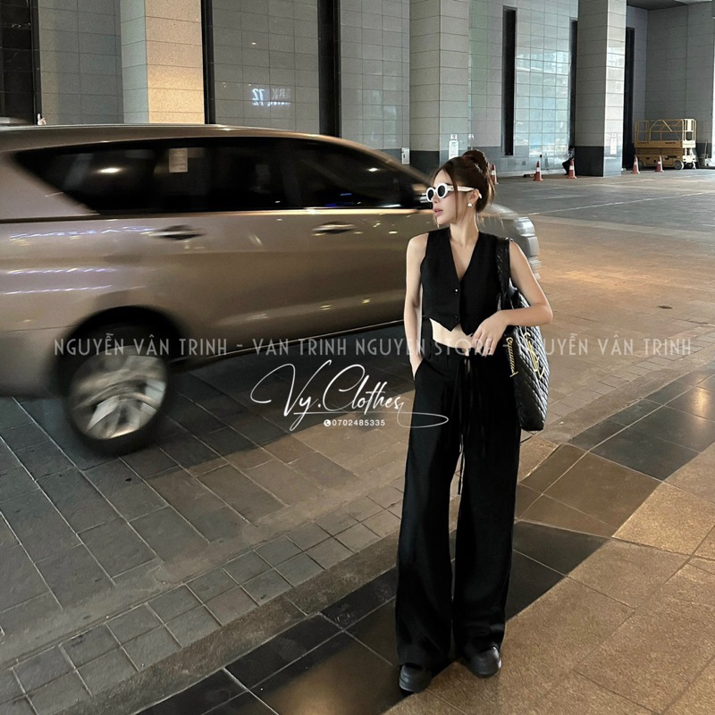 Set áo vest gile mix quần ống suông chéo cạp belt dài BAGEO - 𝐕𝐘.𝐂𝐋𝐎𝐓𝐇𝐄𝐒 𝐂𝐇𝐔𝐘𝐄̂𝐍 𝐇𝐀̀𝐍𝐆 𝐐𝐔𝐀̉𝐍𝐆 𝐂𝐇𝐀̂𝐔 𝐂𝐇𝐈́𝐍𝐇 𝐇𝐈𝐄̣̂𝐔