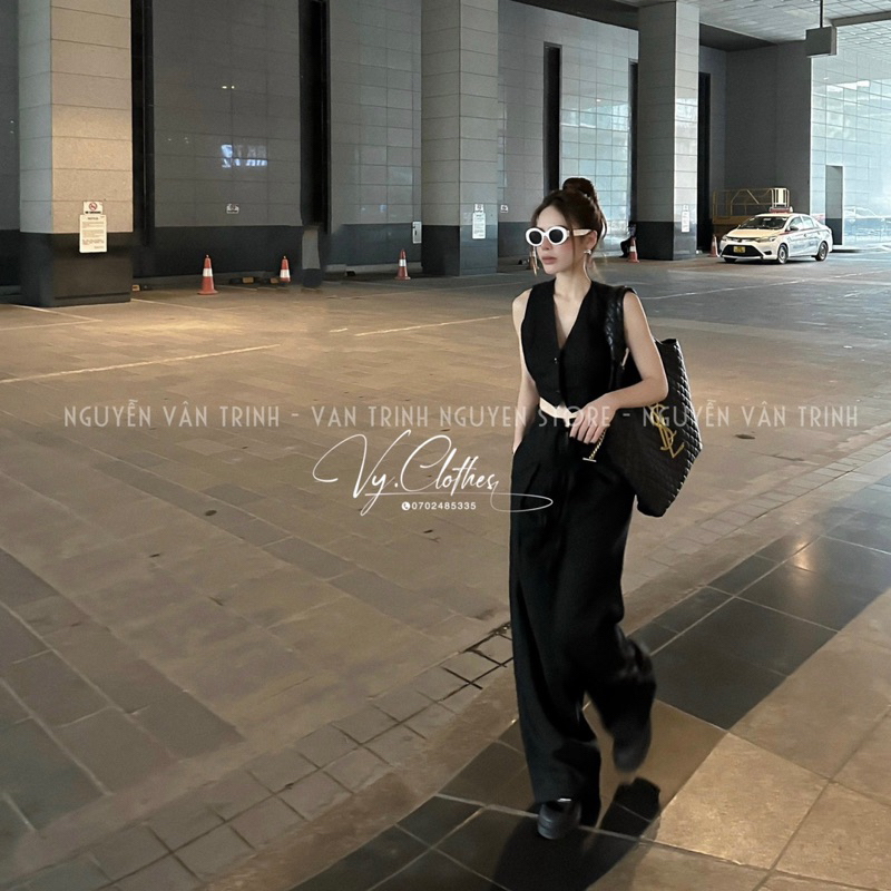 Set áo vest gile mix quần ống suông chéo cạp belt dài BAGEO - 𝐕𝐘.𝐂𝐋𝐎𝐓𝐇𝐄𝐒 𝐂𝐇𝐔𝐘𝐄̂𝐍 𝐇𝐀̀𝐍𝐆 𝐐𝐔𝐀̉𝐍𝐆 𝐂𝐇𝐀̂𝐔 𝐂𝐇𝐈́𝐍𝐇 𝐇𝐈𝐄̣̂𝐔