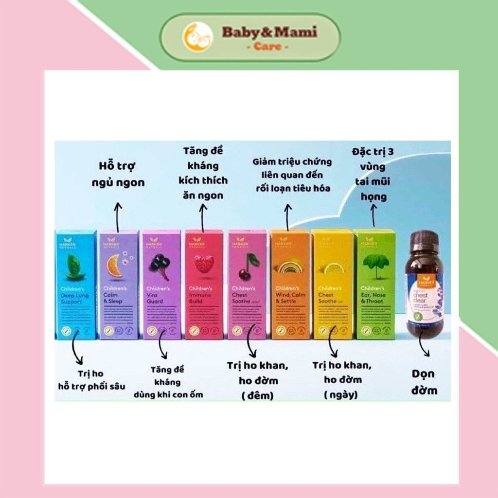 Siro thảo dược Harker Herbals NewZealand các loại cho bé