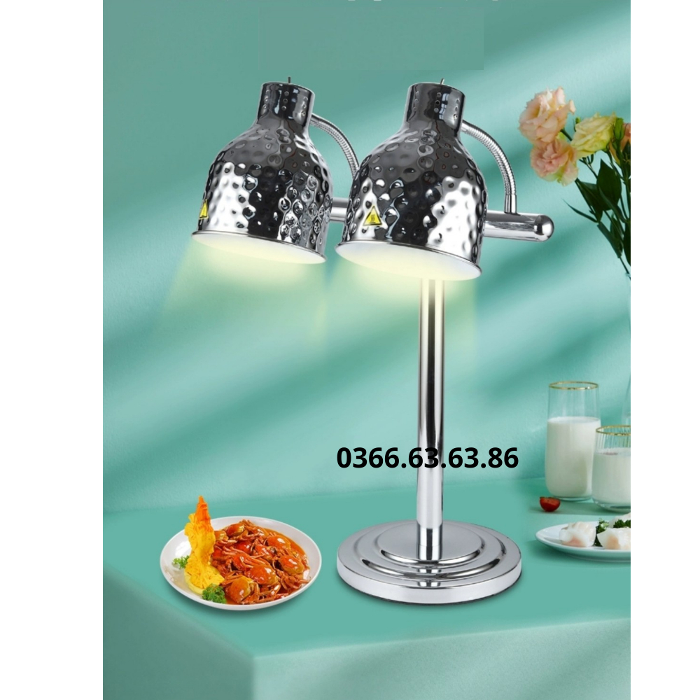 Đèn buffet, đèn hâm và giữ nóng thức ăn cho tiệc buffet. chất liệu inox, đồng, inox, kích thước 27x70cm