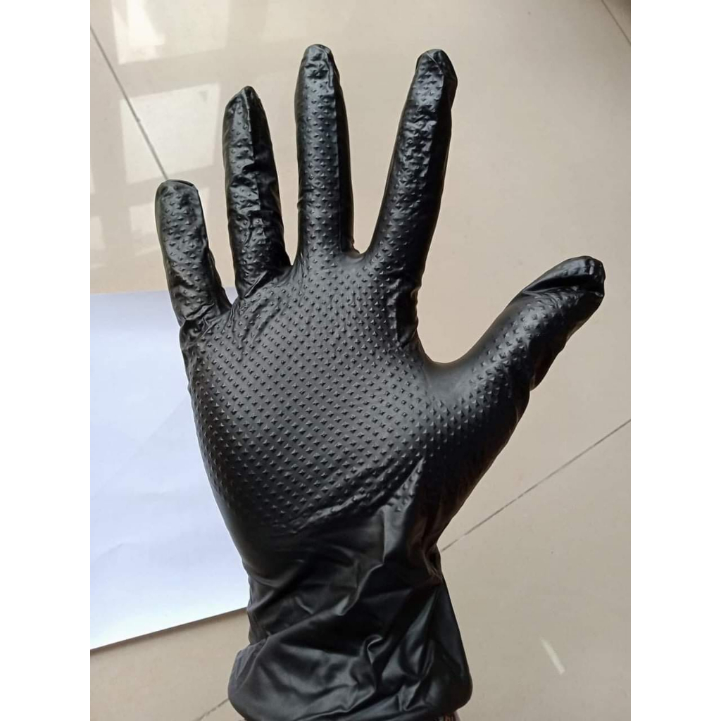 Găng tay cao su bảo hộ Nitrile chống dầu nhớt - dùng dể sửa xe, rửa xe chuyên dụng