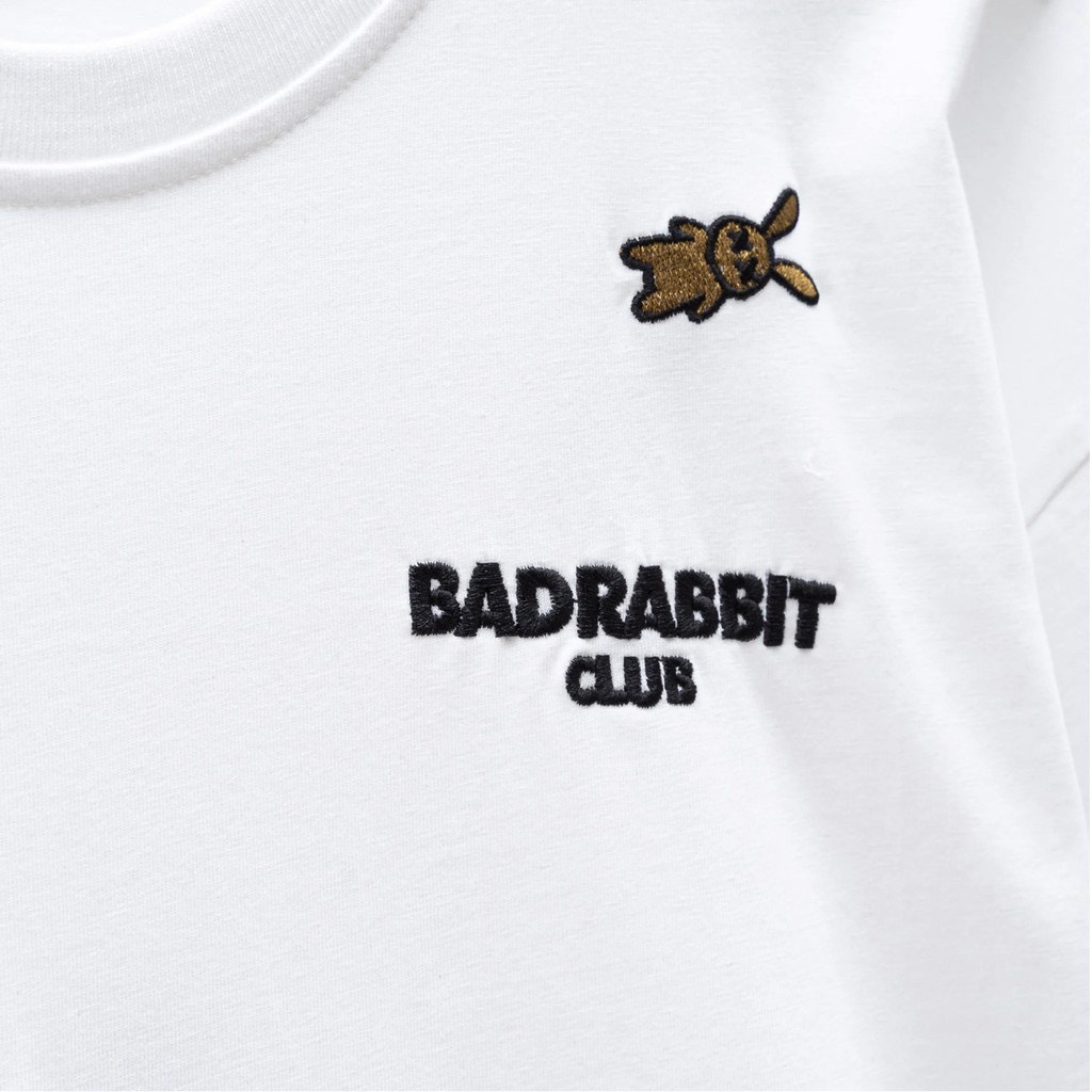 Áo Thun Bad Rabbit Club Đen Trắng 100% Cotton Thấm Hút Mồ Hôi