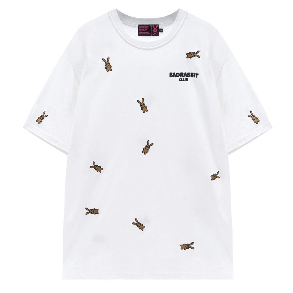 Áo Thun Bad Rabbit Club Đen Trắng 100% Cotton Thấm Hút Mồ Hôi
