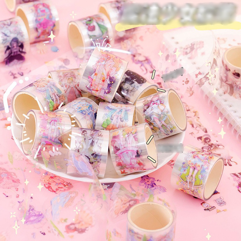 Washi Tape Sticker Cuộn Băng Keo Anime Manga Connic