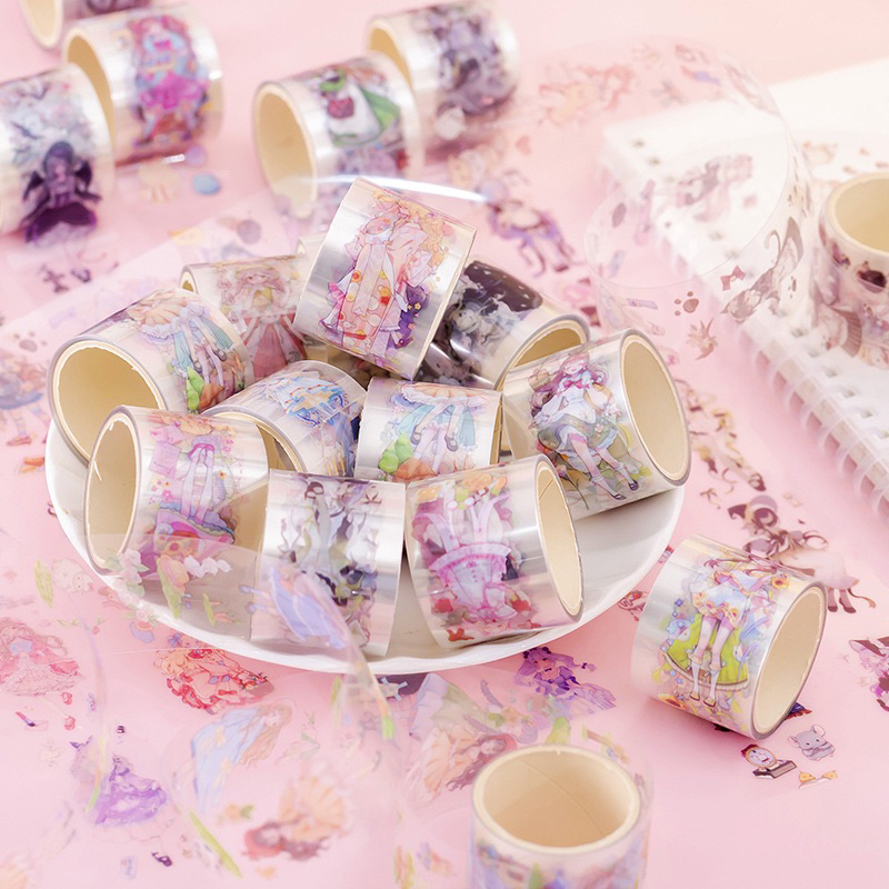 Washi Tape Sticker Cuộn Băng Keo Anime Manga Connic