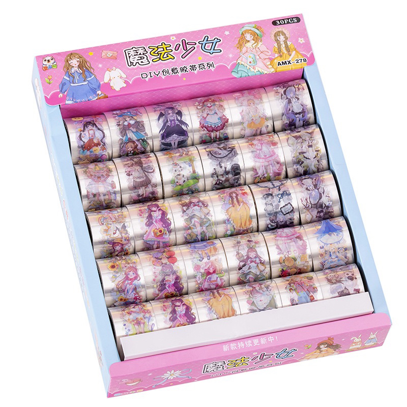 Washi Tape Sticker Cuộn Băng Keo Anime Manga Connic