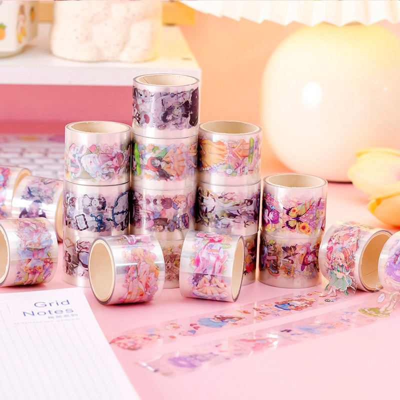 Washi Tape Sticker Cuộn Băng Keo Anime Manga Connic