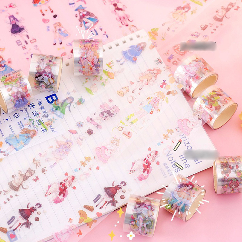 Washi Tape Sticker Cuộn Băng Keo Anime Manga Connic